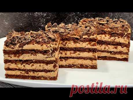 Торт «ШОКОЛАДНЫЙ АТЛАС» – роскошный вкус! Секретный рецепт, который взорвёт мир десертов!Торт-мечта!