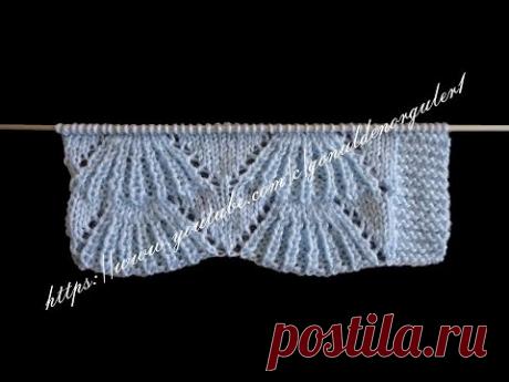 süpürge örgü modeli ayı pençesi örneği yapılışı