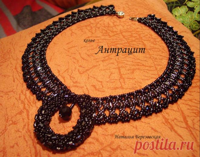 колье Антрацит | biser.info - всё о бисере и бисерном творчестве