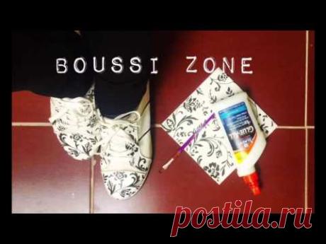 (1) بالديكوباج حولي حذائك القديم الى تحفه فنيه /افكار/🙈👠 | Boussi zoneاحذروا هذه الماركه 😱😱| - YouTube