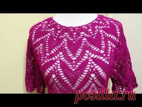 Blusa Tejida Crochet paso a paso 1 de 2