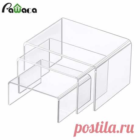 658.98руб. 29% СКИДКА|3 шт. прозрачный акриловый дисплей стояк прозрачные украшения подъемник для дисплея s витрина светильники квадратная Палитра Стенд набор полка для хранения|Подставки для хранения и стеллажи| |  - AliExpress Покупай умнее, живи веселее! Aliexpress.com