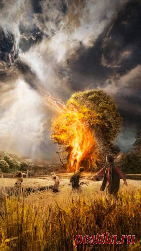 *Дети бегущие от грозы*, ремейк картины Маковского.