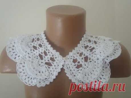 Двойной воротничок Часть 2 Double the collar Crochet Рart 2