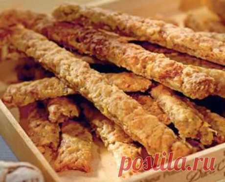 Полоски из овсянки с хурмой.