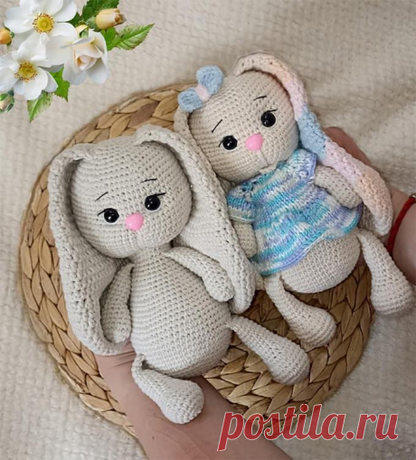 Зайчик крючком. Амигуруми схемы и описания. Автор: Юлия Ворсина | IRINELY.ART