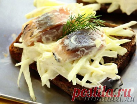 Закуска из селедки с яблоками и сметаной - МирТесен