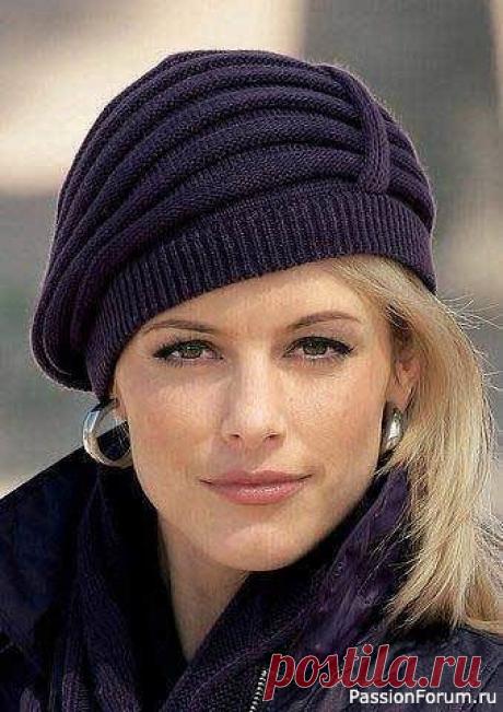 Элегантная вязаная шапочка. Описание | Вязание спицами аксессуаров