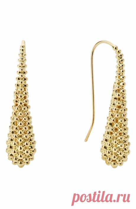 LAGOS Caviar Gold Teardrop Earrings | Nordstrom Free shipping and returns on LAGOS Caviar Gold Teardrop Earrings at Nordstrom.com. Caviar beads texture teardrops cast in 18-karat gold.