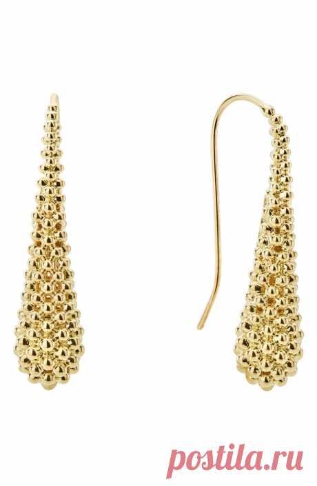 LAGOS Caviar Gold Teardrop Earrings | Nordstrom Free shipping and returns on LAGOS Caviar Gold Teardrop Earrings at Nordstrom.com. Caviar beads texture teardrops cast in 18-karat gold.