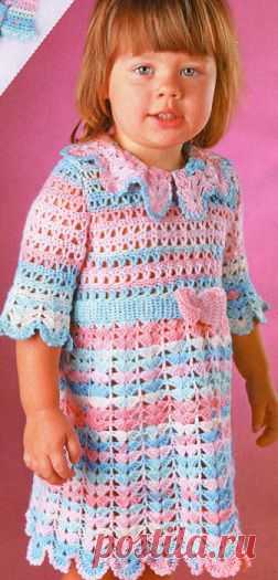 Платье для девочки крючком