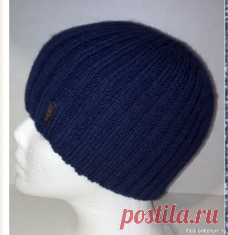 Мужская двойная «Шапка-резинка». Видео МК | Вязание для мужчин спицами. Схемы вязания