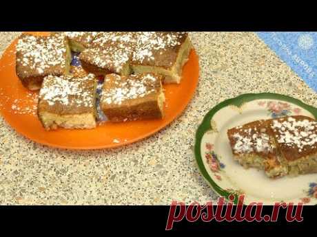 Сочный яблочный пирог на кефире