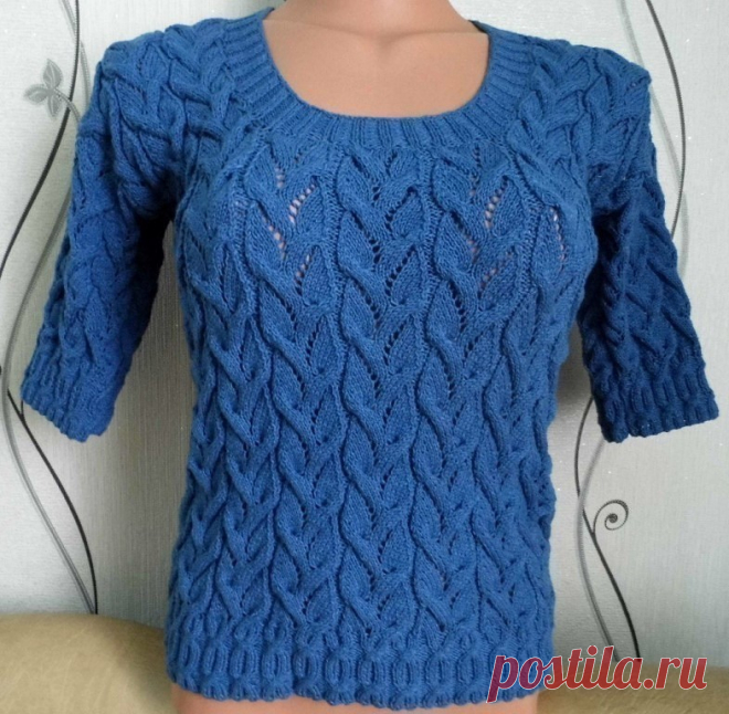 Красивый узор для пуловера.