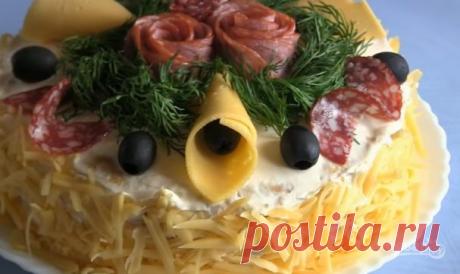Закусочный торт "Наполеон" - пошаговый рецепт с фото на Повар.ру