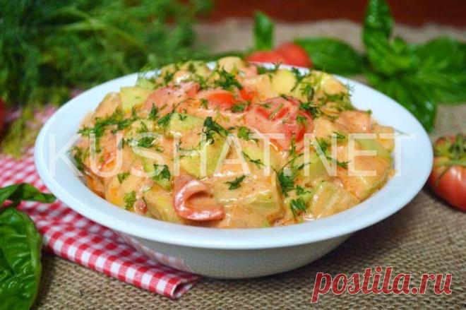 Тушеные кабачки с перцем. Пошаговый рецепт с фото - Кушать нет