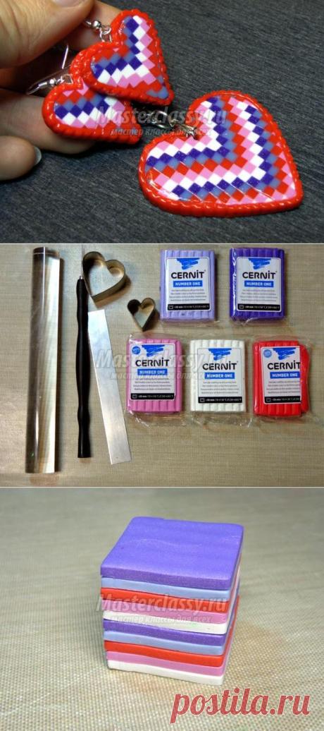 Комплект из полимерной глины с сердцами в технике «Барджелло». Мастер-класс с пошаговыми фото