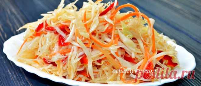 Маринованная капуста Провансаль быстрого приготовления (с болгарским перцем)