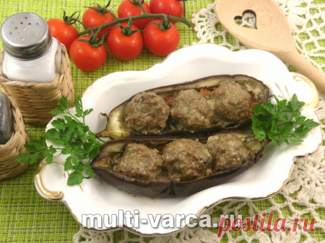 Фаршированные баклажаны в мультиварке