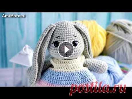 Амигуруми: схема Зайка Миллисент. Игрушки вязаные крючком - Free crochet patterns. Бесплатная схема для вязания амигуруми: Зайка Миллисент. Описание для вязания зайчика крючком. Мастер-класс по вязанию зайца в платье. Игрушки вязаные...