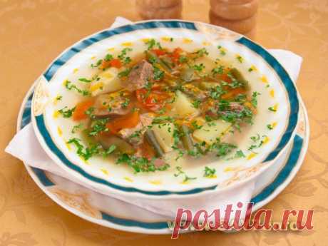 Суп с картофелем и стручковой фасолью