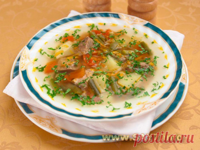 Суп с картофелем и стручковой фасолью