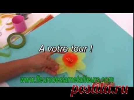 Fabrication d'une jonquille en collant / Nylon Daffodil