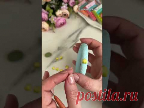 Весенний браслет из полимерной глины своими руками