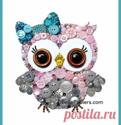 Совушки из пуговиц :)