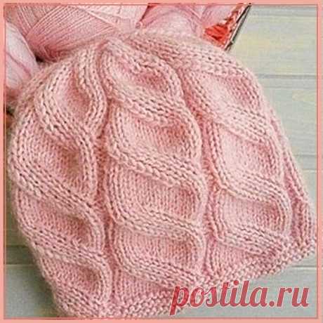 Узоры спицами для шапок