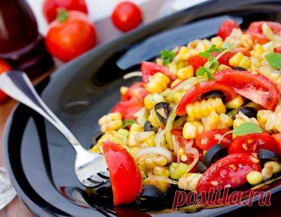 Праздничный салат из кукурузы перца и томата - рецепт приготовления с фото от Maggi.ru