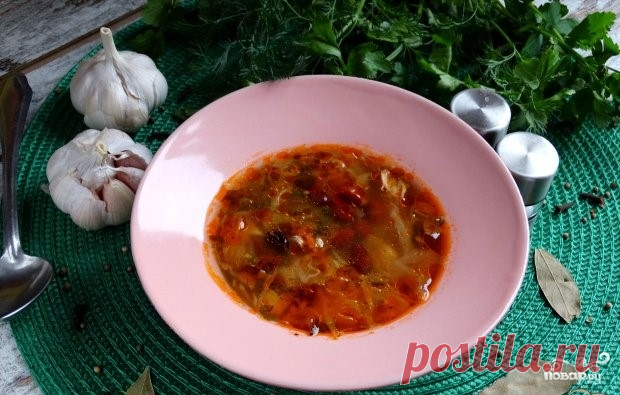 Щи с консервированной фасолью - пошаговый  рецепт с фото на Повар.ру