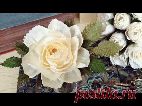 Красота из бумаги или как сделать РОЗЫ из гофрированной бумаги