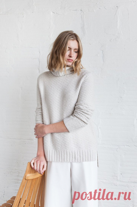 Свитер с удлиненной спинкой LØS из Woolfolk осень-зима 2016