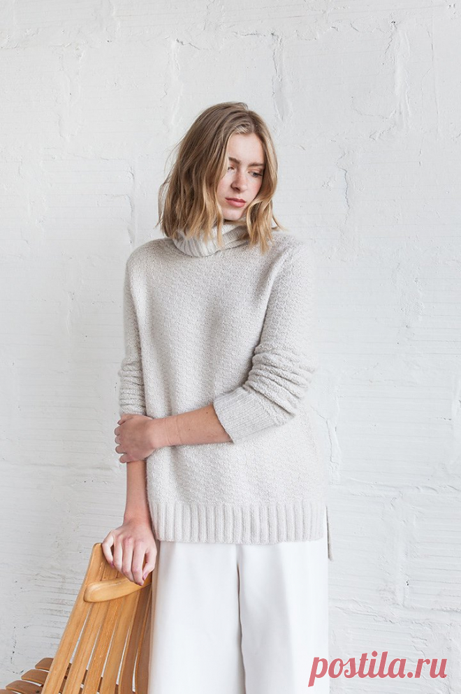 Свитер с удлиненной спинкой LØS из Woolfolk осень-зима 2016