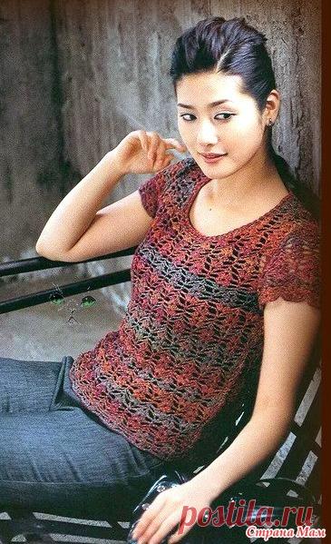 Ажурный джемпер. Крючок. - ВЯЗАНАЯ МОДА+ ДЛЯ НЕМОДЕЛЬНЫХ ДАМ - Страна Мам