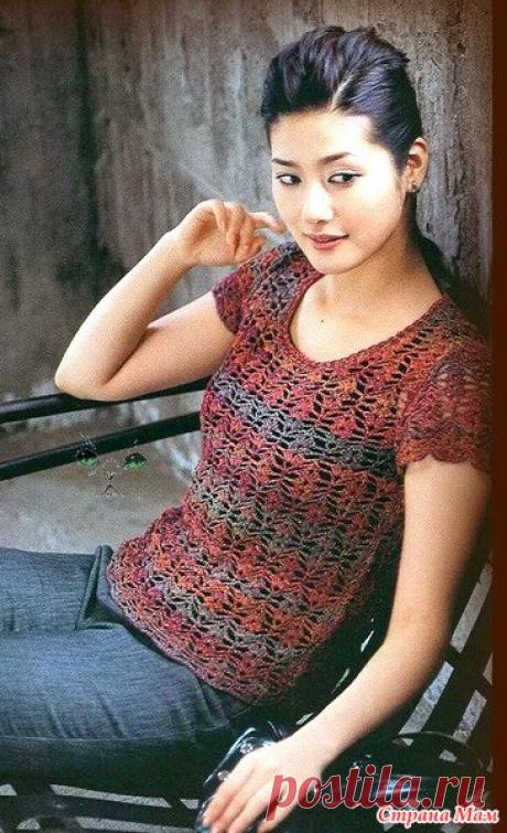 Ажурный джемпер. Крючок. - ВЯЗАНАЯ МОДА+ ДЛЯ НЕМОДЕЛЬНЫХ ДАМ - Страна Мам
