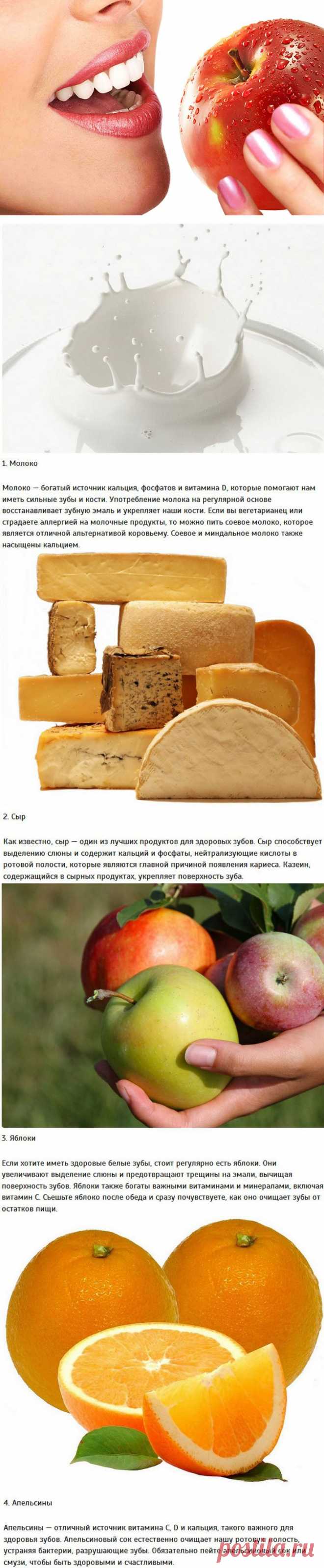 10 продуктов для здоровья зубов