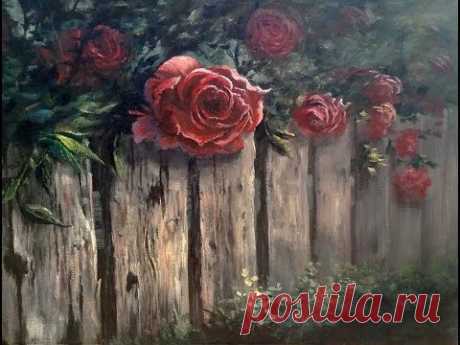 Paint with Kevin - Roses over the Fence