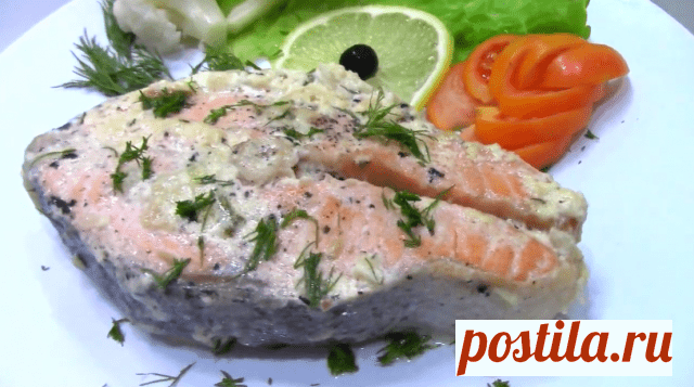 Великолепный лосось в сливочно-чесночном соусе — Домашняя кулинария