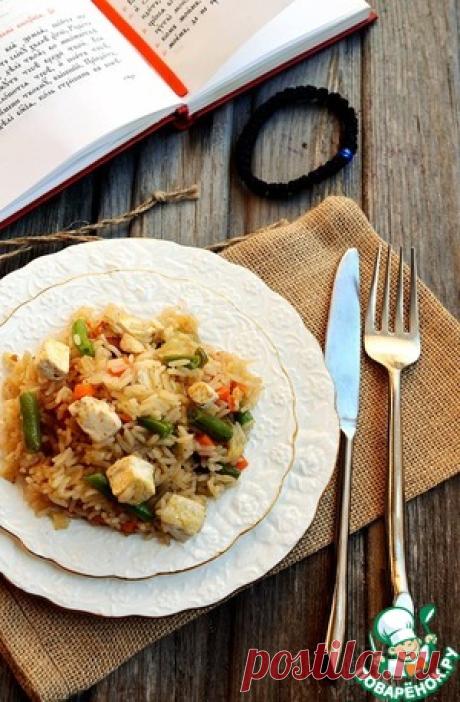 Жареный рис с овощами и соевым сыром - кулинарный рецепт