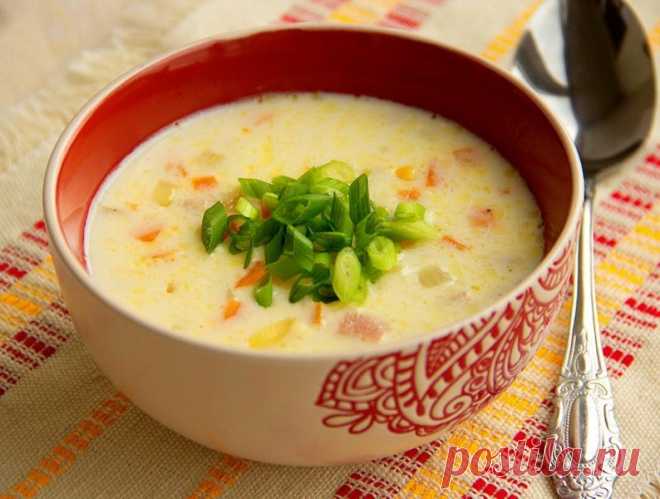 Сырный суп с ветчиной и овощами — Sloosh – кулинарные рецепты