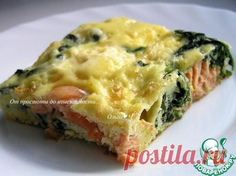 Фриттата с лососем и шпинатом – кулинарный рецепт