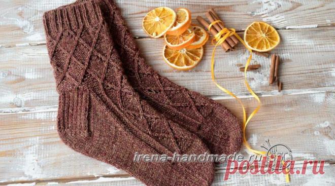 Ажурные носки «Корица» (вязание, схемы и фото) - Irena Handmade