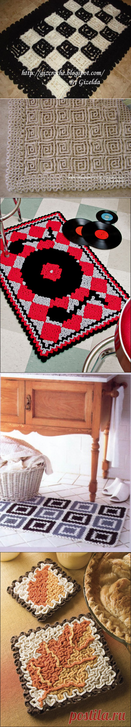 Коврики связаные крючком