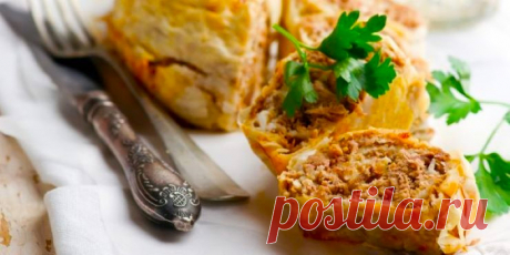 БЫСТРЫЙ МЯСНОЙ РУЛЕТ ИЗ ЛАВАША