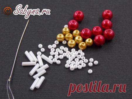 Елочная игрушка снежинка из бисера своими руками | Хобби