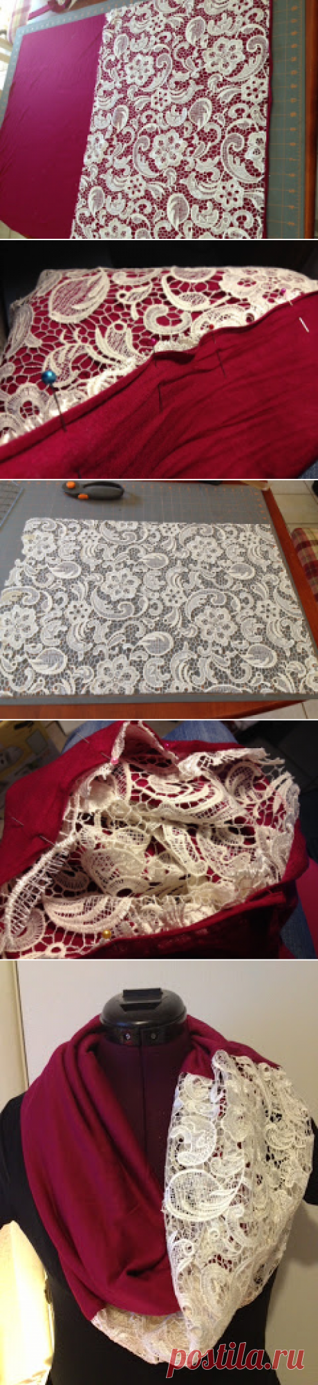 Мэри Crafts & Quilts: Легко DIY кружева бесконечности шарф