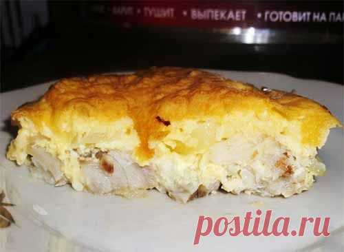 Рыба под сырным суфле