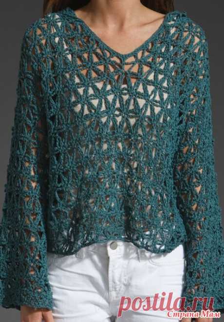 ВЯЗАНАЯ КОФТА FREE PEOPLE (ПОДИУМ) - Все в ажуре... (вязание крючком) - Страна Мам